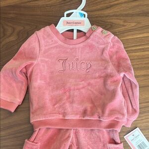 Juicy Couture Velour Sweatshirt & Jogger Set